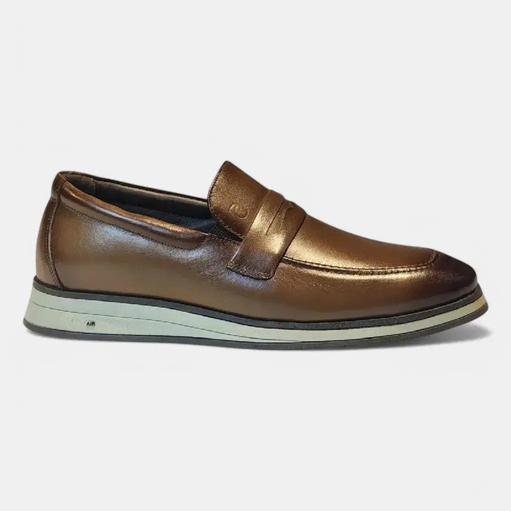 Mocassim Romeo Gênova Conhaque Couro Romeo