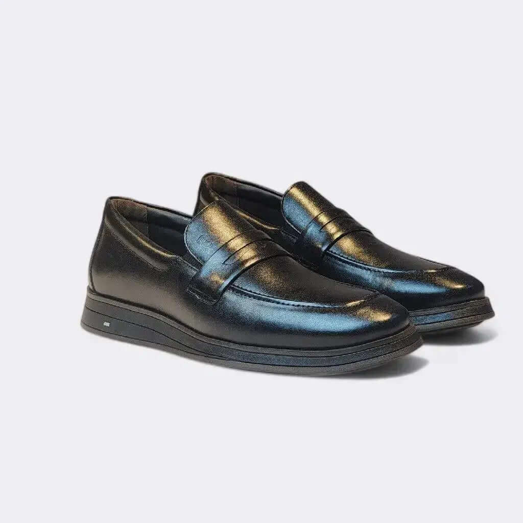 Mocassim Romeo Gênova Preto Couro Romeo