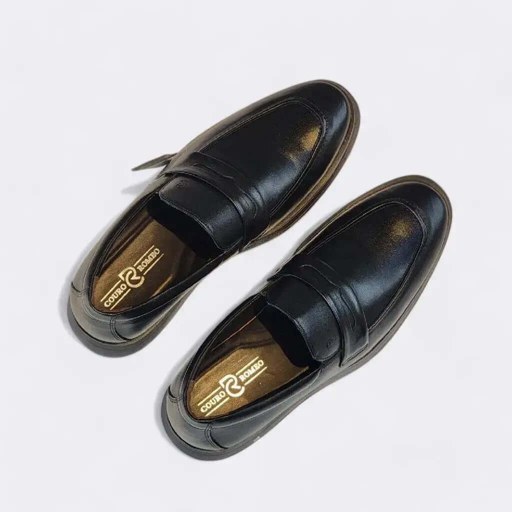Mocassim Romeo Gênova Preto Couro Romeo