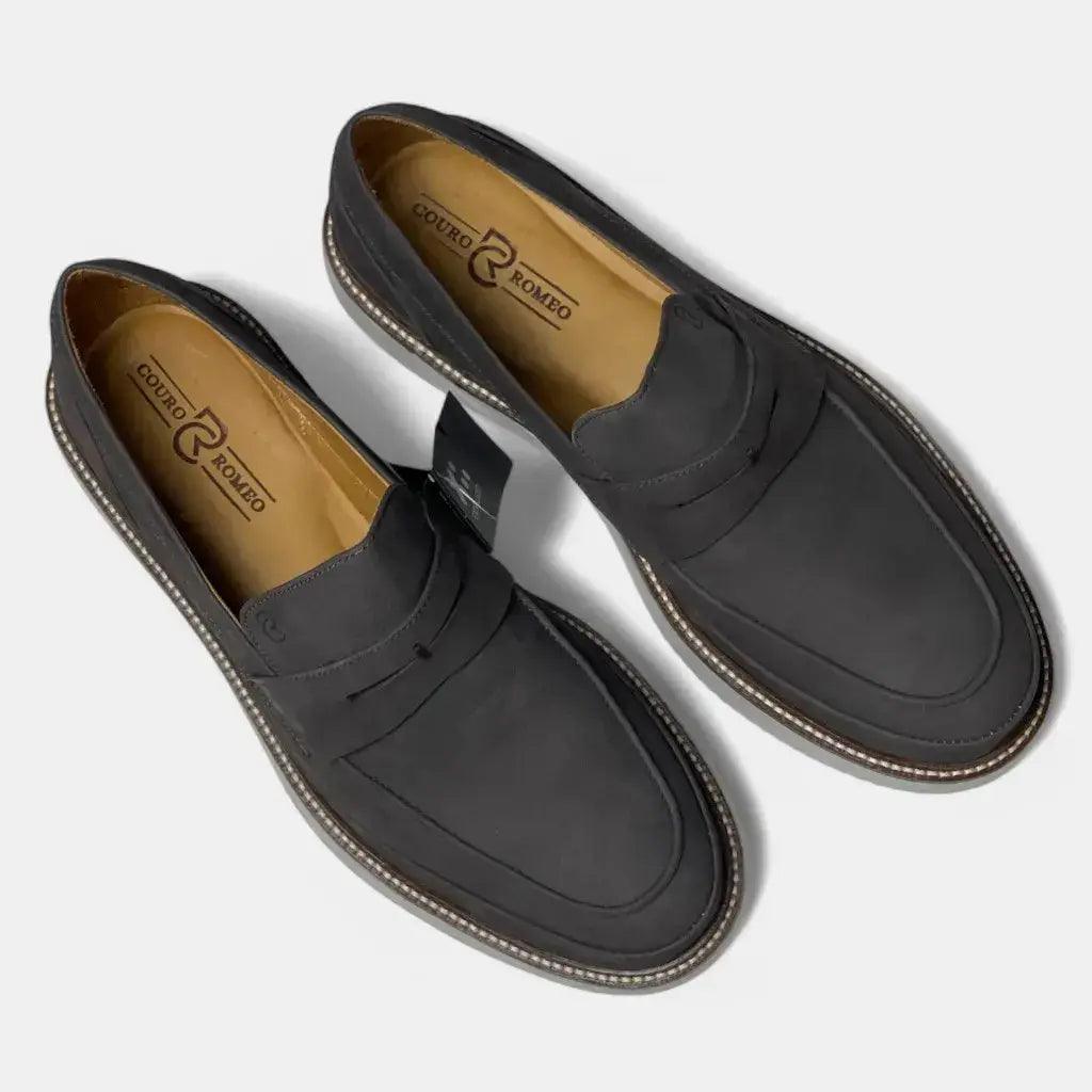 Mocassim Romeo Matteo Cinza Couro Romeo