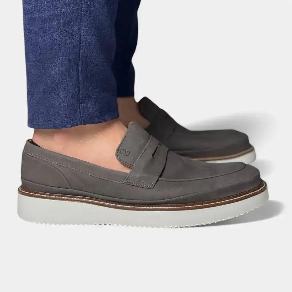 Mocassim Romeo Matteo Cinza Couro Romeo