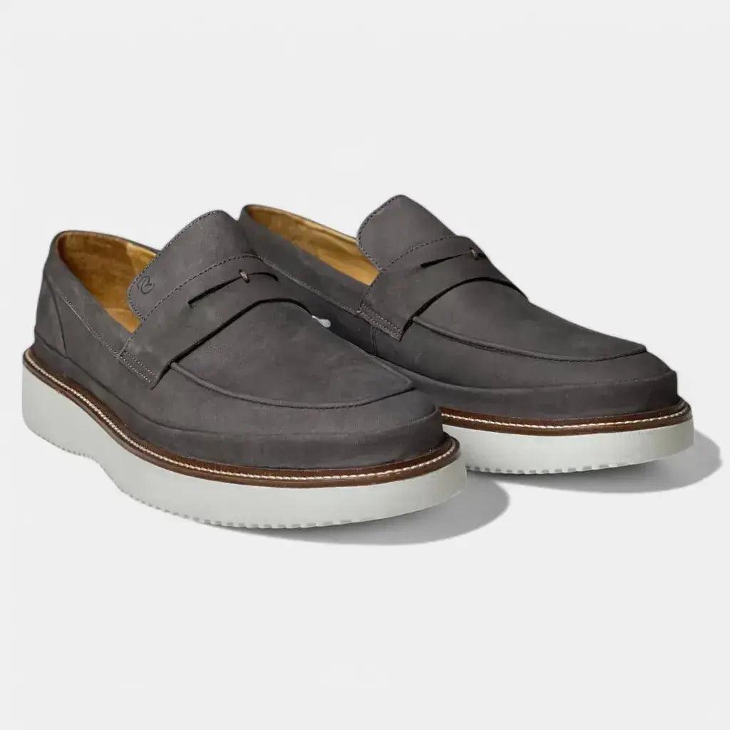 Mocassim Romeo Matteo Cinza Couro Romeo