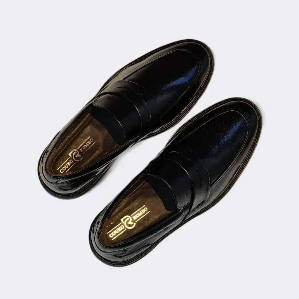 Mocassim Romeo Salvatore Preto Couro Romeo