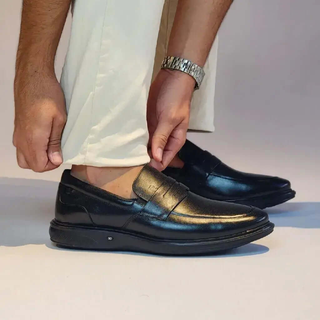 Mocassim Romeo Salvatore Preto Couro Romeo