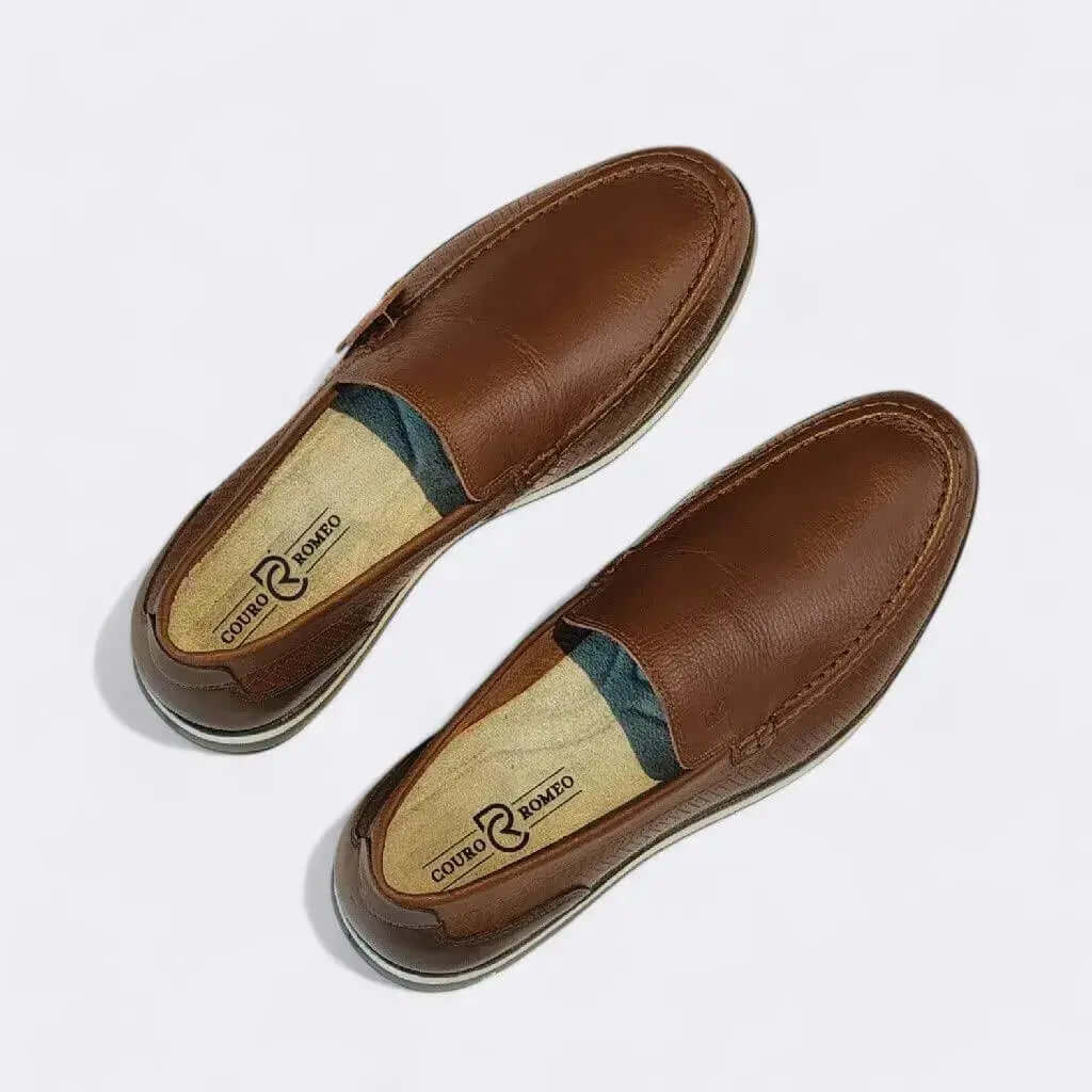 Mocassim Romeo Veneza Whisky Couro Romeo