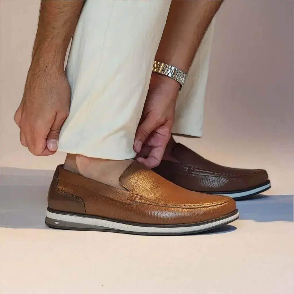 Mocassim Romeo Veneza Whisky Couro Romeo