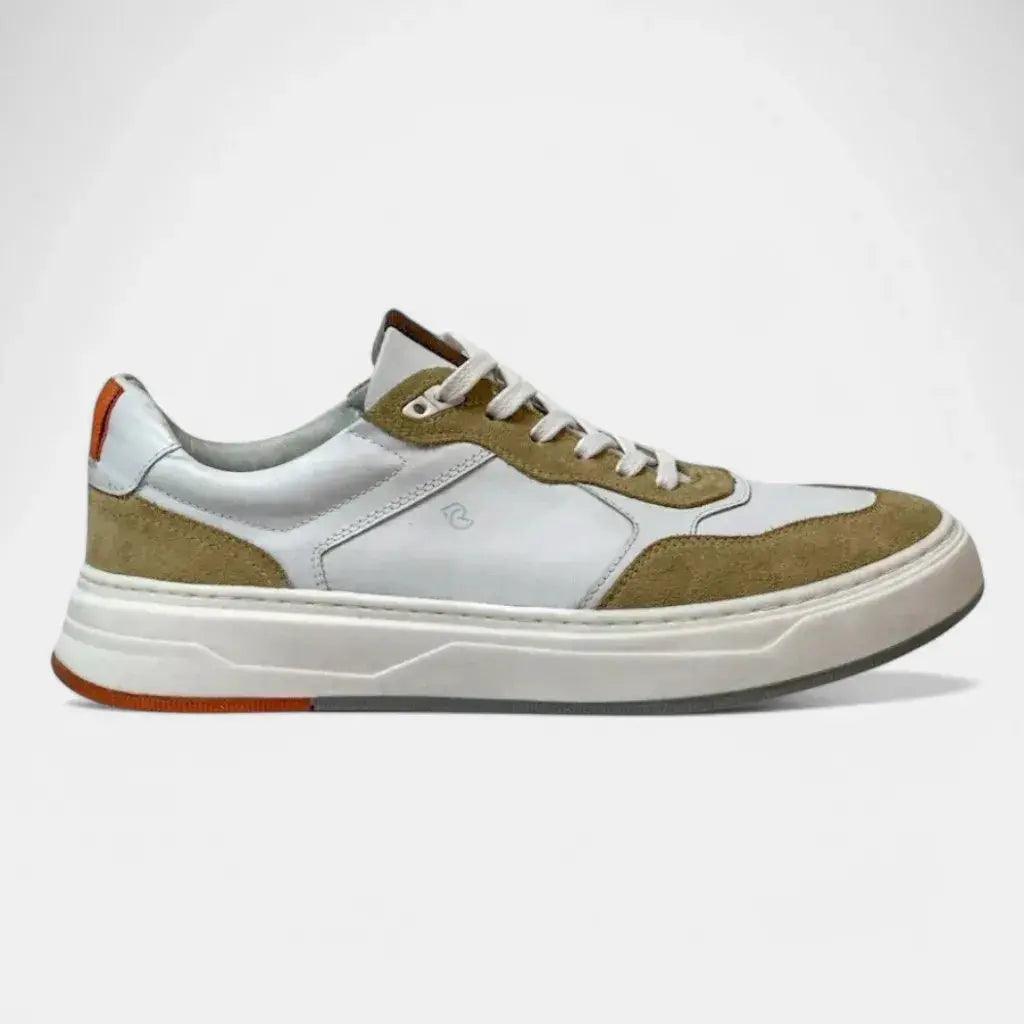 Sapatênis Romeo Best-Trend Bege e Branco Couro Romeo