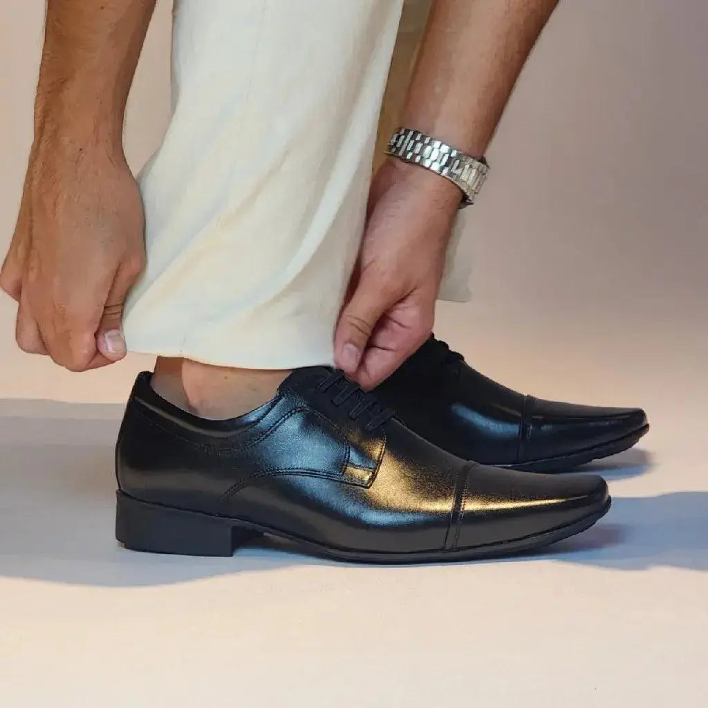 Sapato Social Romeo Siena Preto Couro Romeo
