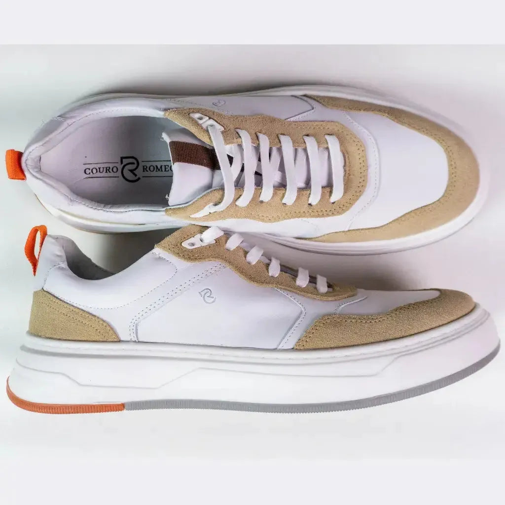 Sapatênis Romeo Best-Trend Bege e Branco