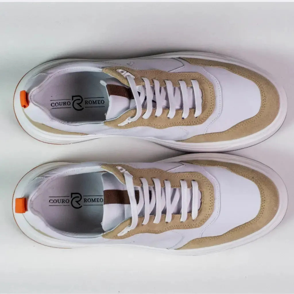Sapatênis Romeo Best-Trend Bege e Branco