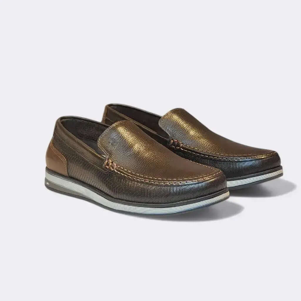 Mocassim Romeo Veneza Café Couro Romeo