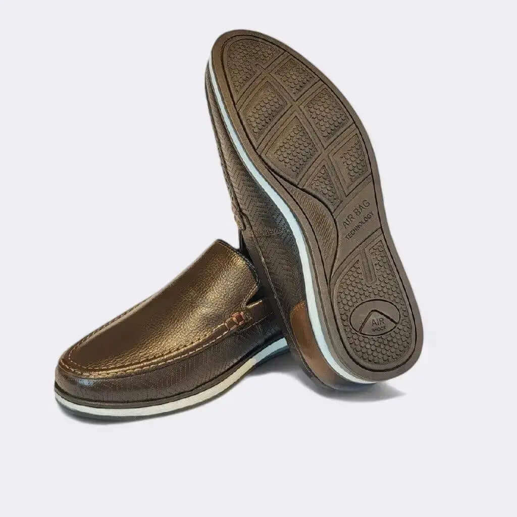 Mocassim Romeo Veneza Café Couro Romeo