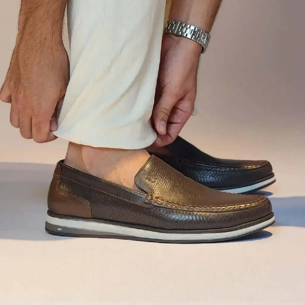 Mocassim Romeo Veneza Café Couro Romeo