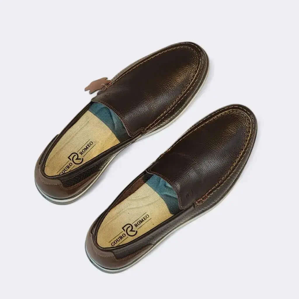 Mocassim Romeo Veneza Café Couro Romeo