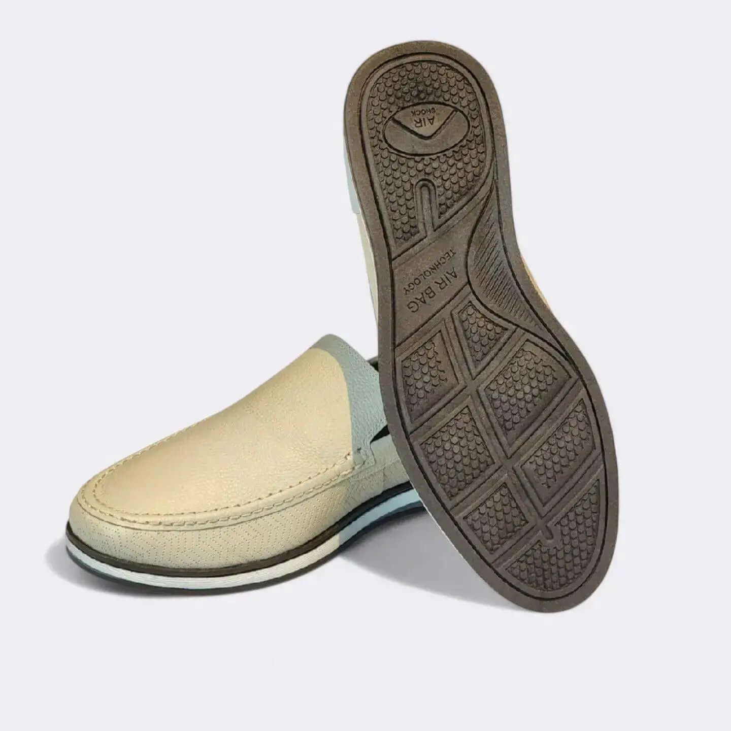 Mocassim Romeo Veneza Off White Couro Romeo