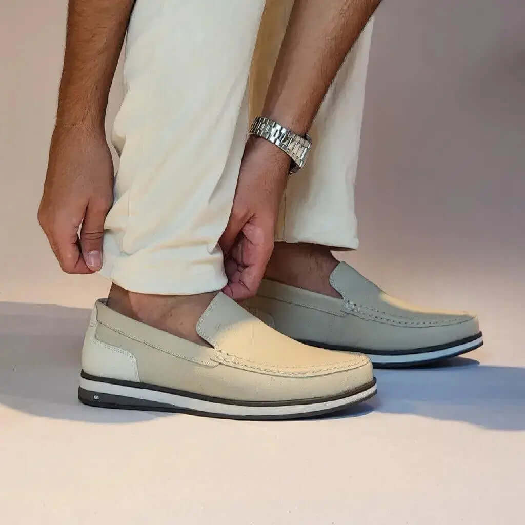 Mocassim Romeo Veneza Off White Couro Romeo
