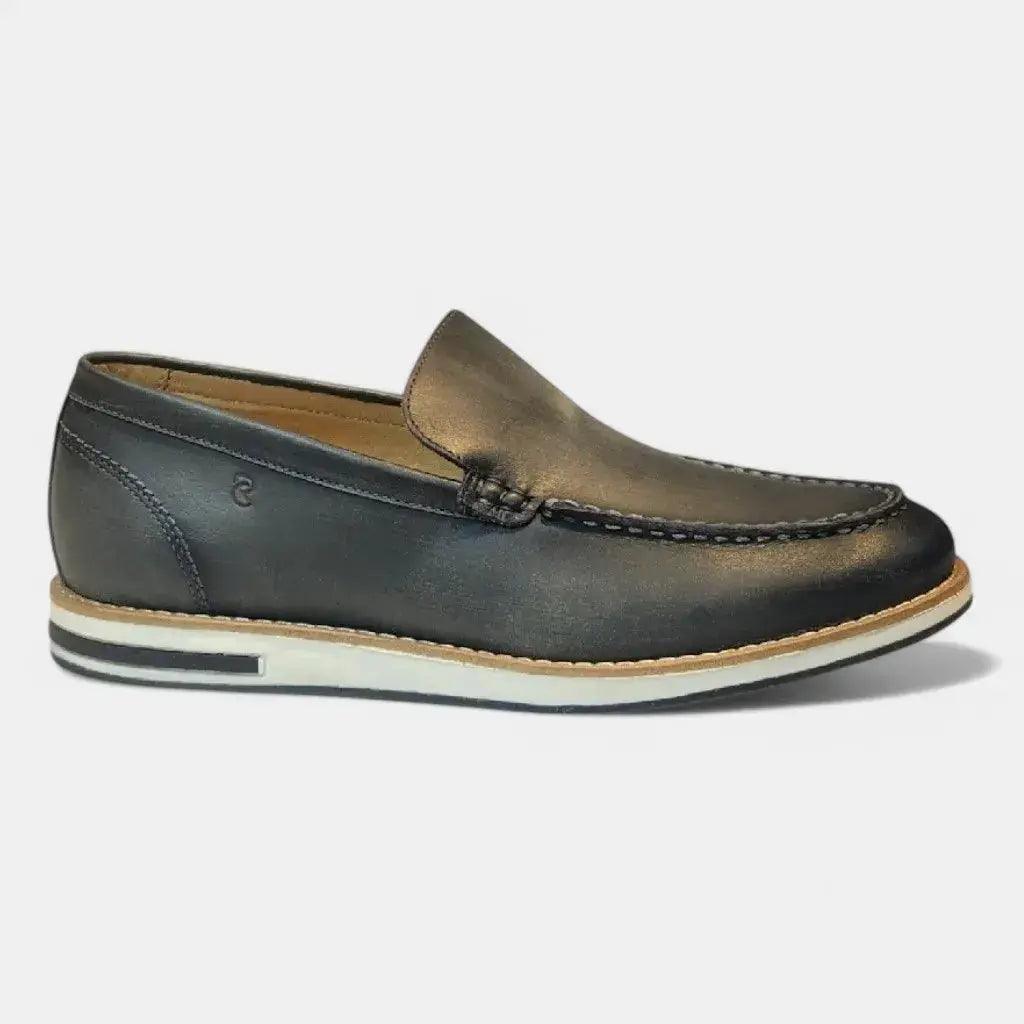 Mocassim Romeo Vicenzo Cinza Rústico Couro Romeo