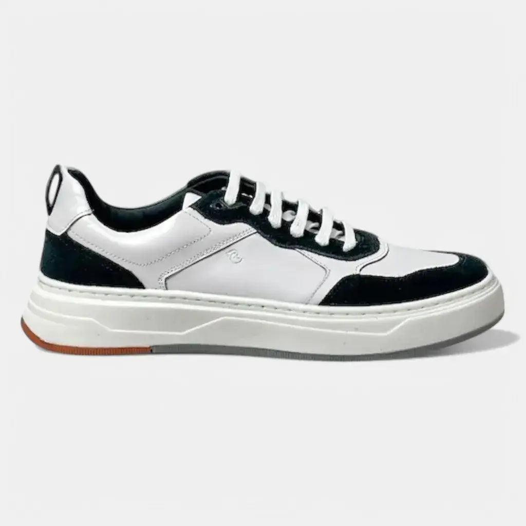 Sapatênis Romeo Best-Trend Preto e Branco Couro Romeo