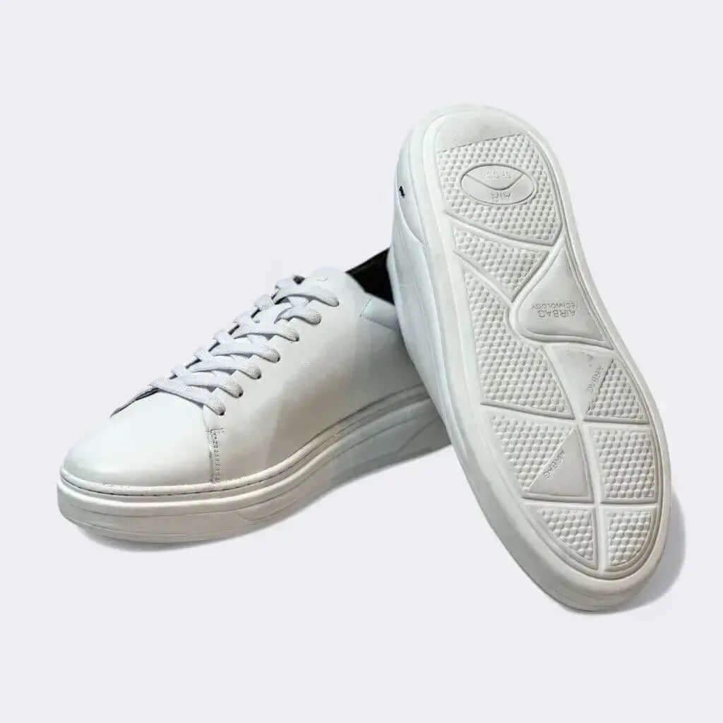 Sapatênis Romeo Firenze Branco e Preto Couro Romeo
