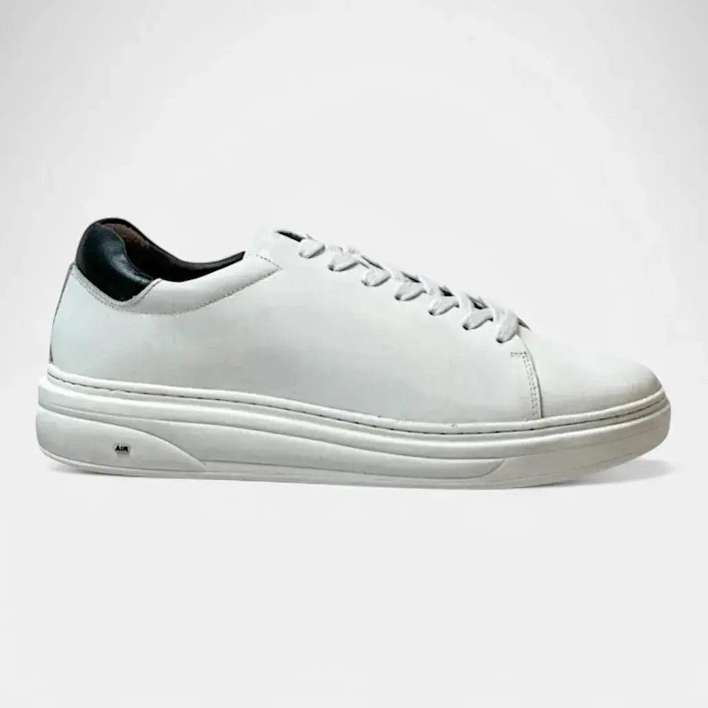 Sapatênis Romeo Firenze Branco e Preto Couro Romeo
