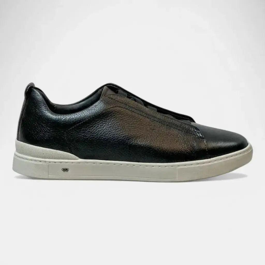 Sapatênis Romeo Portofino Preto Couro Romeo