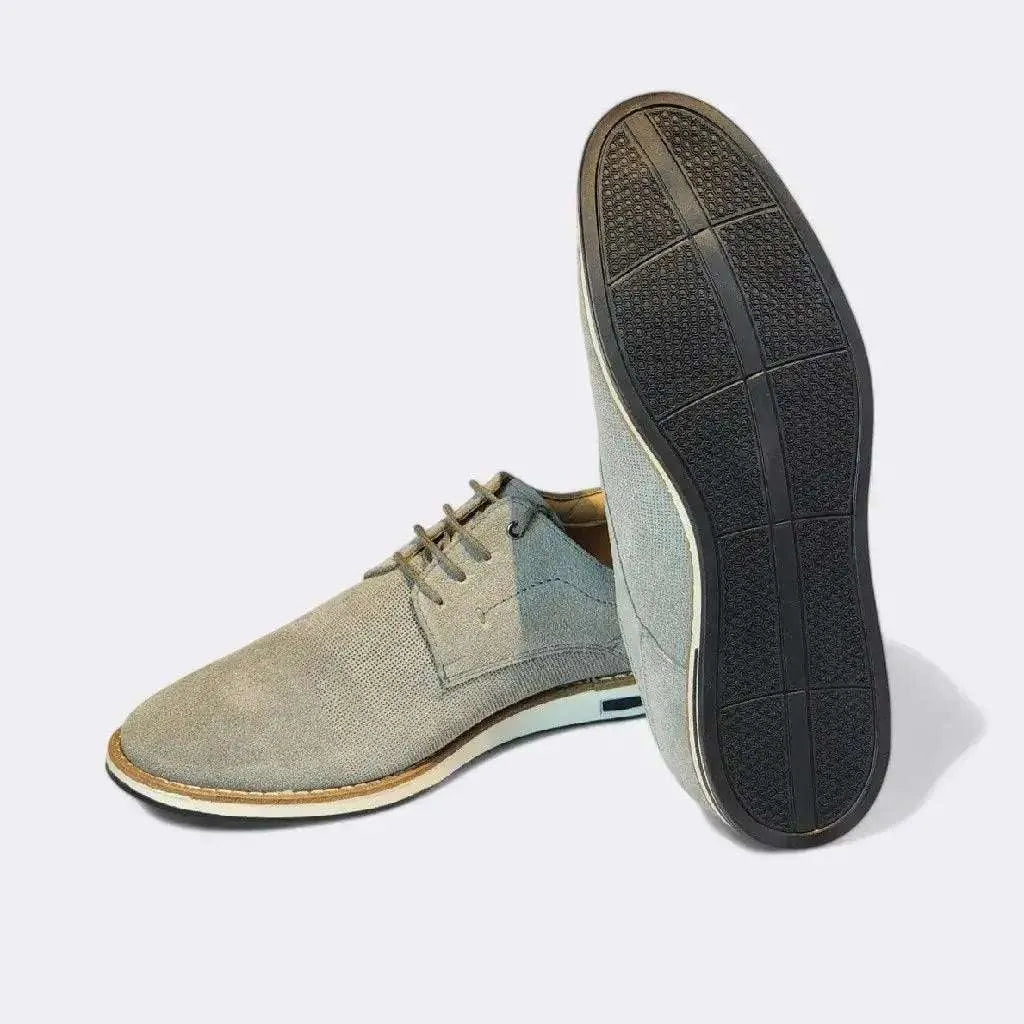 Sapato Romeo Luigi Camurça Prata Couro Romeo