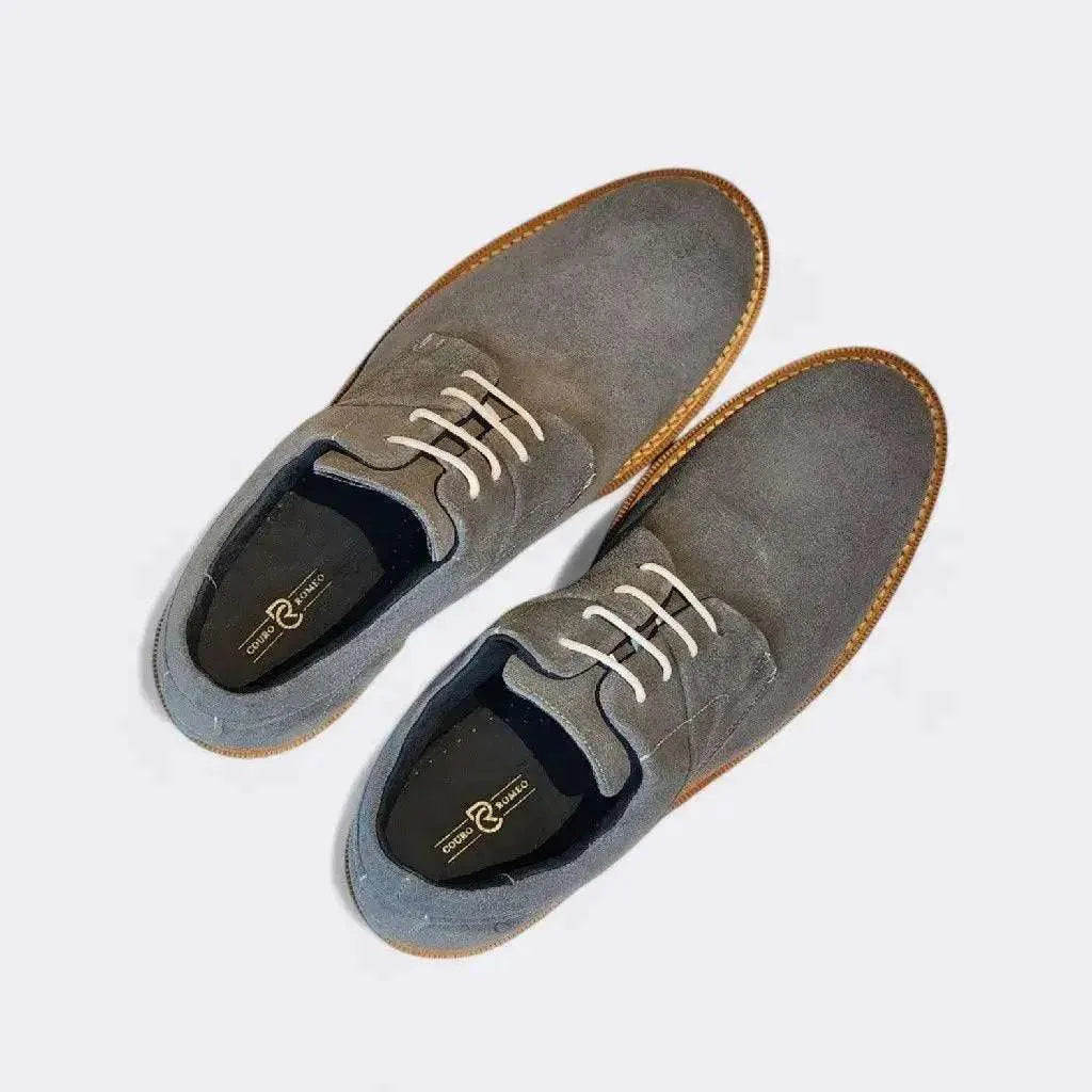Sapato Romeo Paris Camurça Azul Couro Romeo