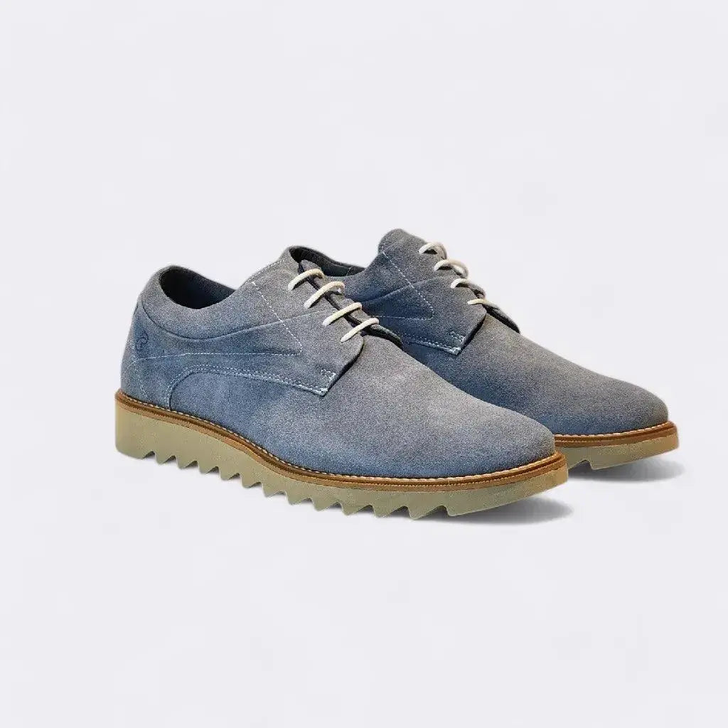 Sapato Romeo Paris Camurça Azul Couro Romeo