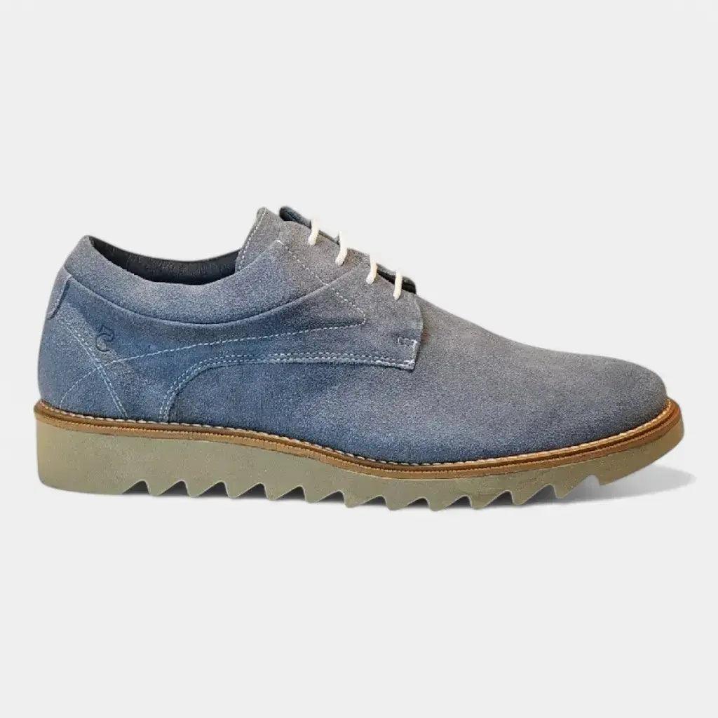 Sapato Romeo Paris Camurça Azul Couro Romeo