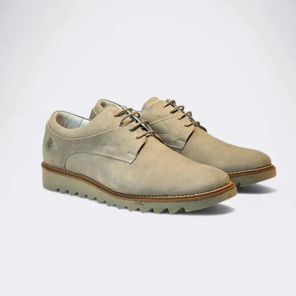 Sapato Romeo Paris Nobuck Areia Couro Romeo