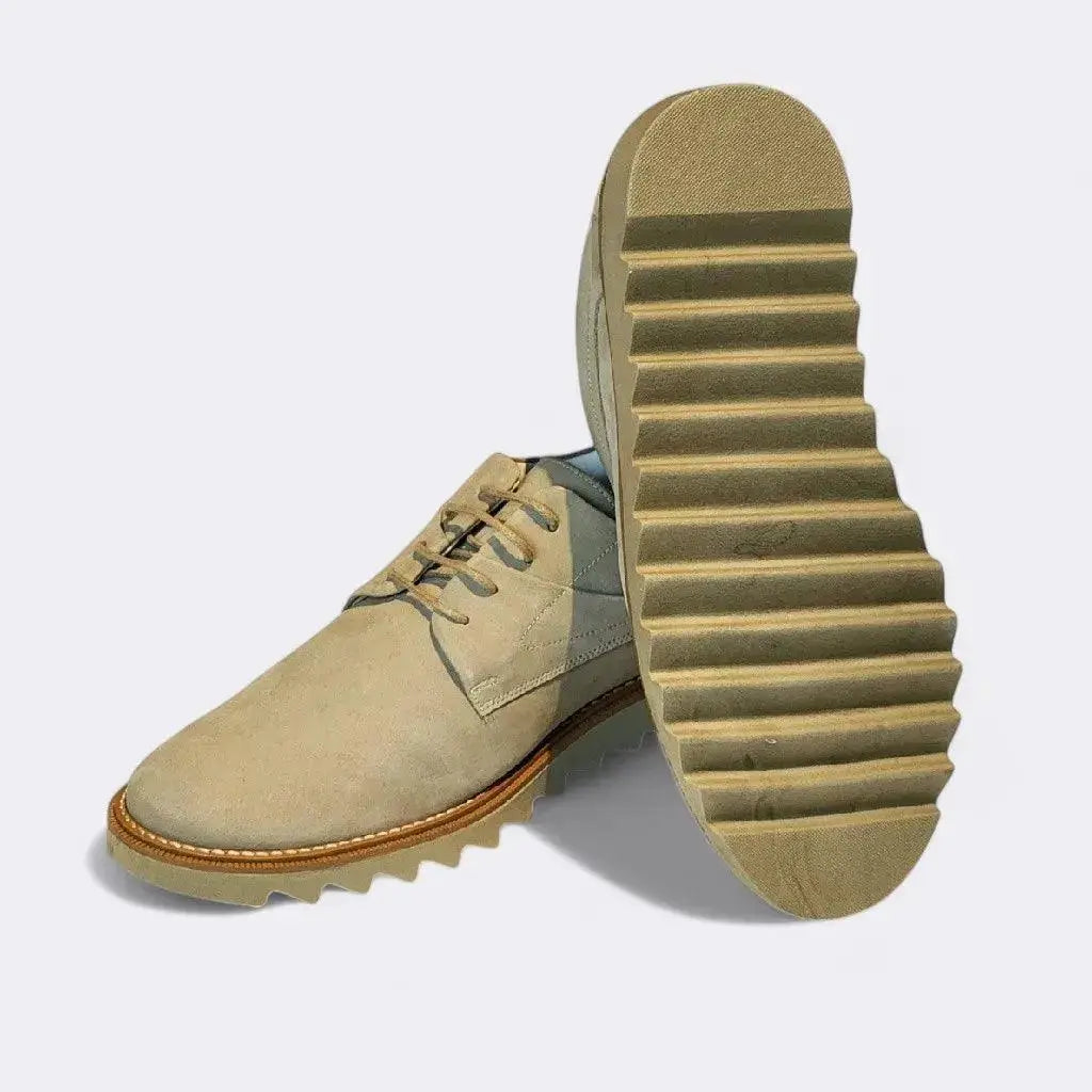 Sapato Romeo Paris Nobuck Areia Couro Romeo